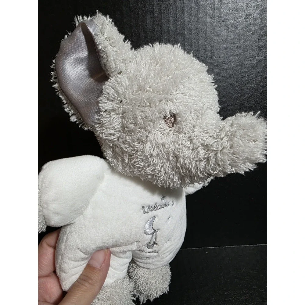 Little Me‎ Welcome To The World White Gray Elephant 9